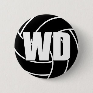 Netball Wing Defence WD 6 Cm Round Badge