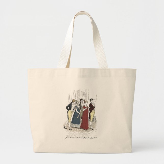 Netherfield Party Arrives  - Pride & Prejudice Large Tote Bag (Front)