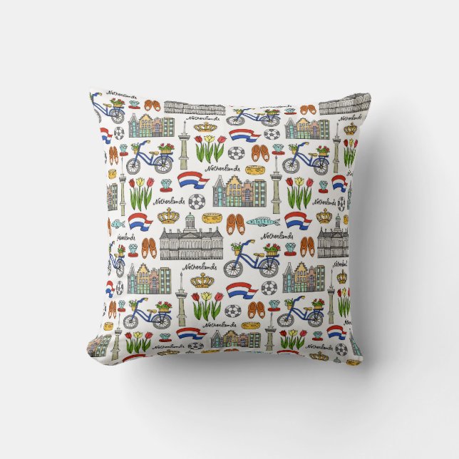 Netherland Doodle Pattern Cushion (Front)
