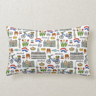 Netherland Doodle Pattern Lumbar Cushion