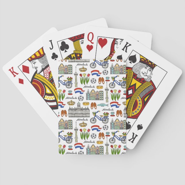 Netherland Doodle Pattern Playing Cards (Back)