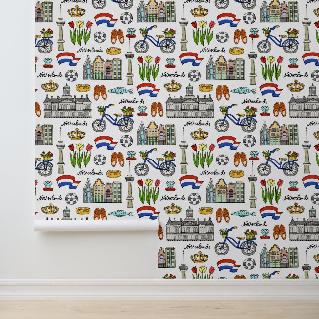 Netherland Doodle Pattern Wallpaper (Application)