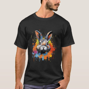 Netherland Dwarf Rabbit Colourful Splash T-Shirt