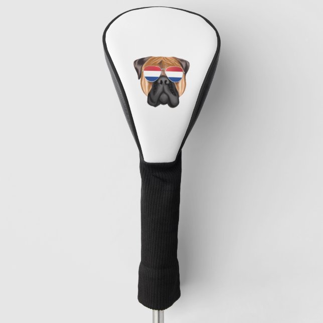 Netherland Flag Bullmastiff Dog Holland Golf Head Cover (Front)