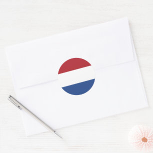 Netherland flag classic round sticker