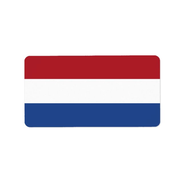 Netherland flag label (Front)
