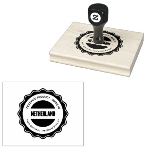 NETHERLAND Printed Text Made In Certified Premium  Rubber Stamp