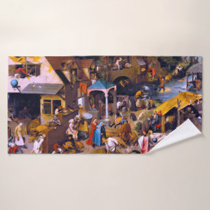 Netherlandish Proverbs, Pieter Bruegel the Elder Bath Towel