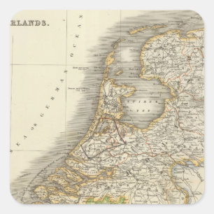 Netherlands 2 square sticker