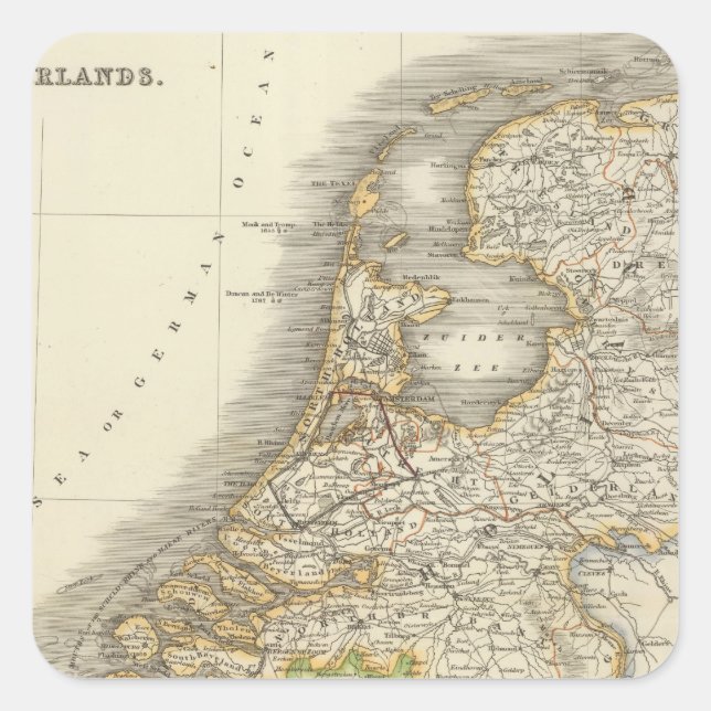Netherlands 2 square sticker (Front)