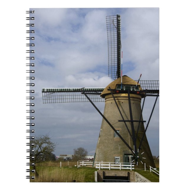 Netherlands (aka Holland), Kinderdijk. 19 Spiral Notebook (Front)