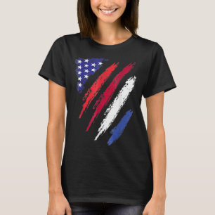 Netherlands American Grown Flag USA Patriot Herita T-Shirt