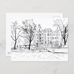 Netherlands Amsterdam graphic art  Postcard