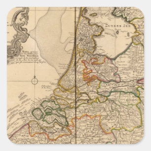 Netherlands and Belgium Square Sticker