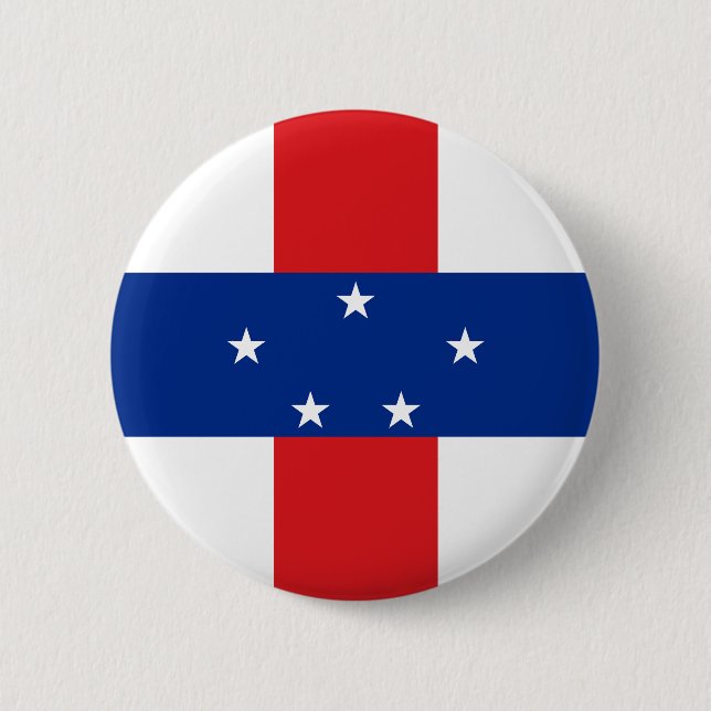 Netherlands Antilles Flag 6 Cm Round Badge (Front)