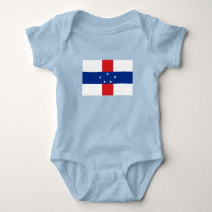 Netherlands Antilles Flag Baby Bodysuit