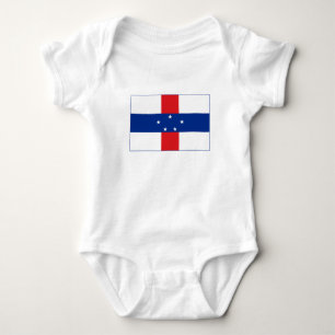 Netherlands Antilles Flag Baby Bodysuit