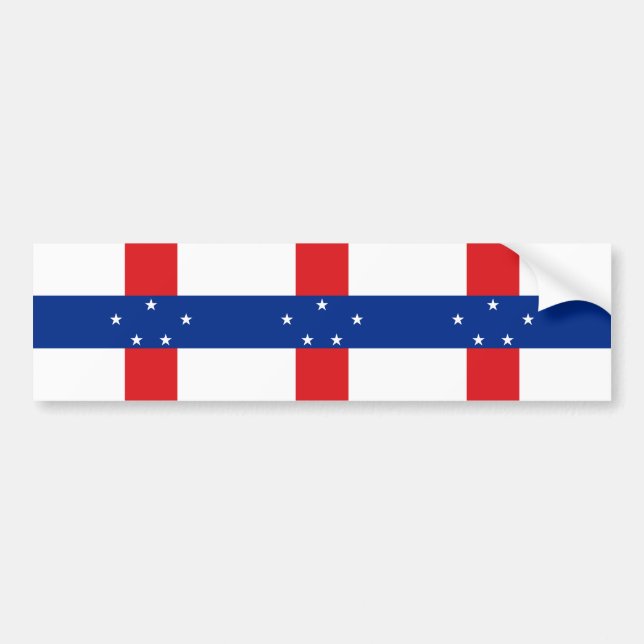 Netherlands Antilles Flag Bumper Sticker (Front)