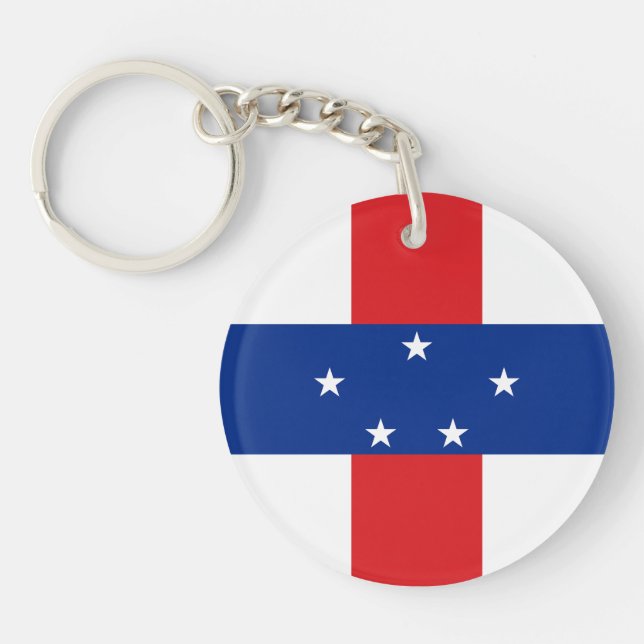 Netherlands Antilles Flag Key Ring (Front)