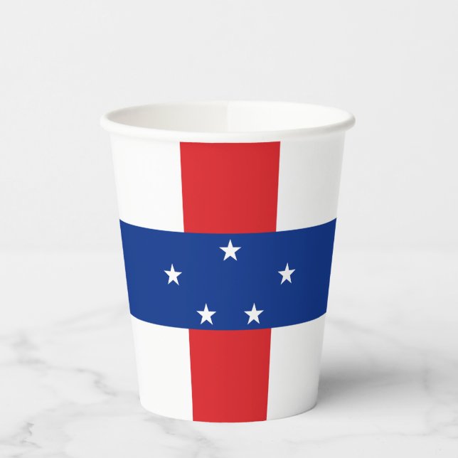Netherlands Antilles Flag Paper Cups (Left)