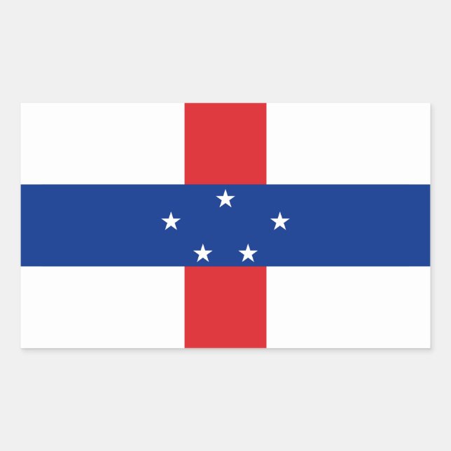 Netherlands Antilles Flag Rectangular Sticker (Front)