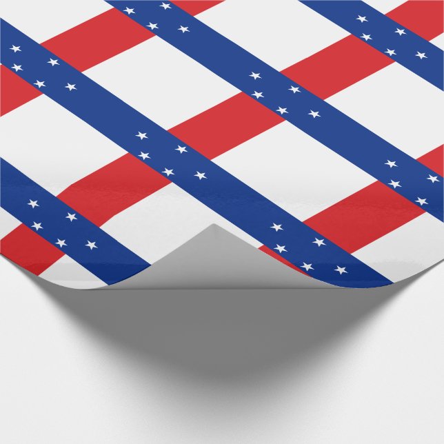 Netherlands Antilles Flag Wrapping Paper (Corner)