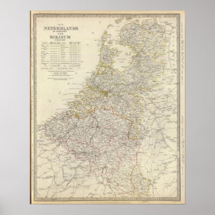 Netherlands, Belgium Poster