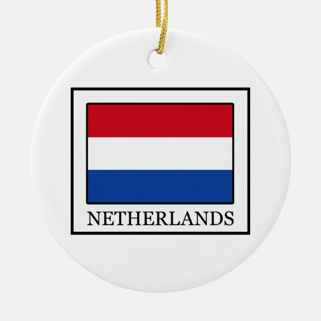 Netherlands Ceramic Tree Decoration (Front)