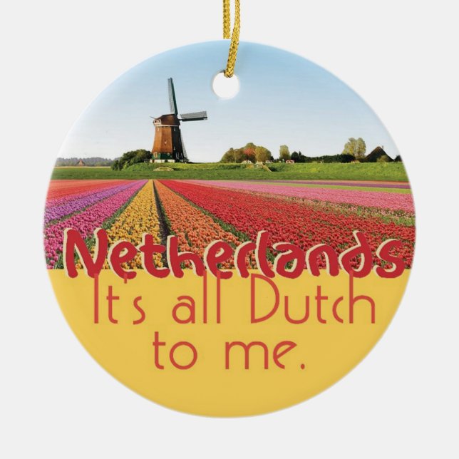 NETHERLANDS CERAMIC TREE DECORATION (Front)