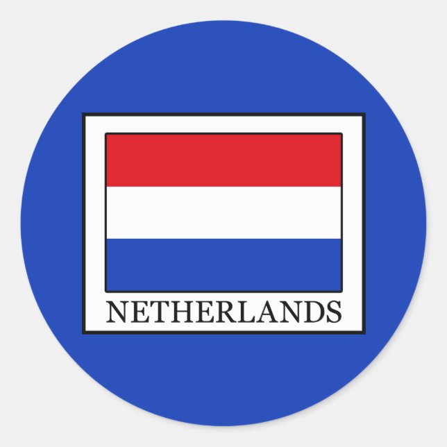 Netherlands Classic Round Sticker (Front)