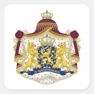 Netherlands Coat of Arms Square Sticker