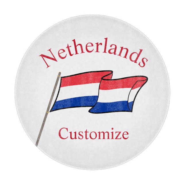Netherlands Country Flag Thunder_Cove Cutting Board (Front)