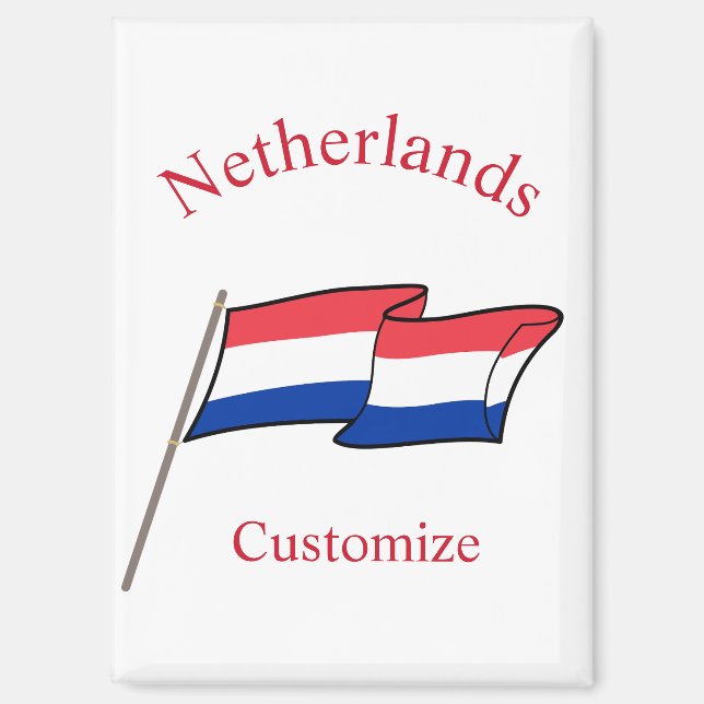 Netherlands Country Flag Thunder_Cove Magnet (Front)