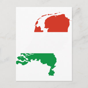 Netherlands Dutch flag map Postcard
