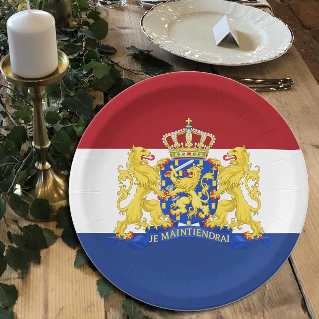 Netherlands, Dutch Flag party, birthday /sport Paper Plate (Creator Uploaded)