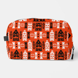 Netherlands Dutch Folk Art Print Dopp Kit