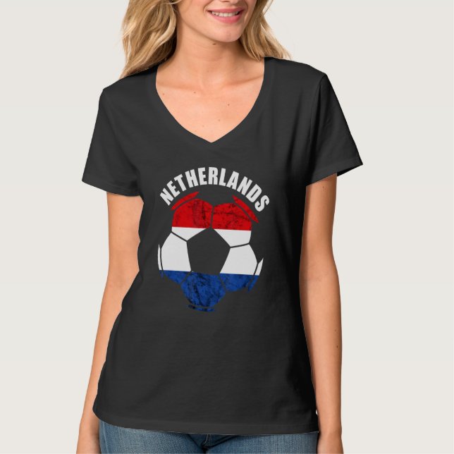 Netherlands Dutch Pride Netherlands Soccer Player  T-Shirt (Front)