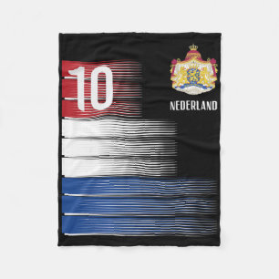 Netherlands Flag 10 Dutch Orange Soccer Men Women  Fleece Blanket
