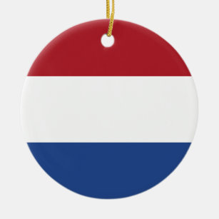 Netherlands Flag Ceramic Tree Decoration