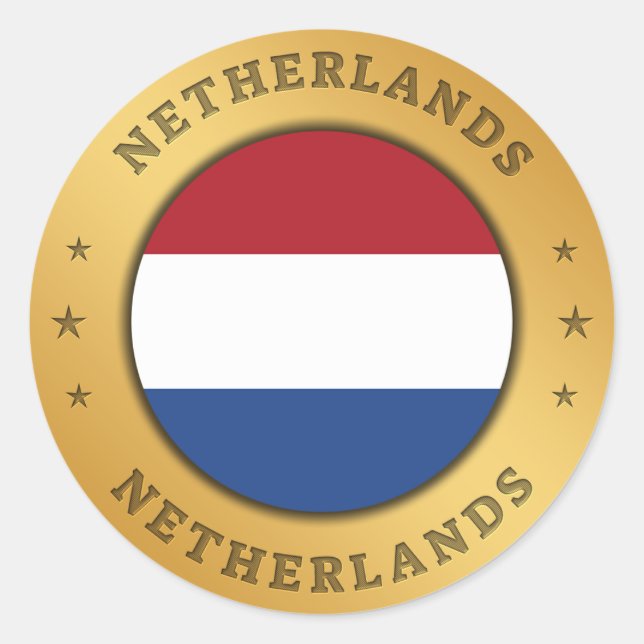 Netherlands Flag Classic Round Sticker (Front)