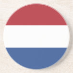 Netherlands Flag Coaster<br><div class="desc">Patriotic flag of Netherlands.</div>