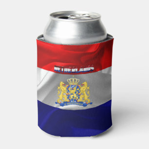 Netherlands flag-coat of arms can cooler