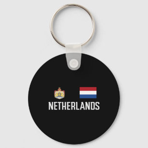 Netherlands Flag Footbyll Soccer Fan Men Women Kid Key Ring