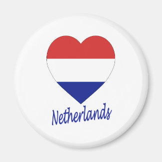 Netherlands Flag Heart Magnet