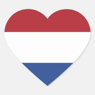 Netherlands Flag Heart Sticker