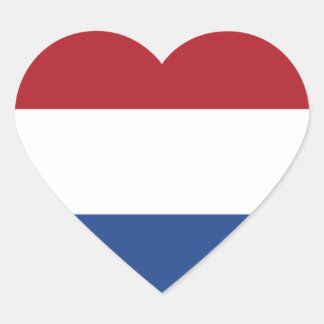 Netherlands Flag Heart Sticker