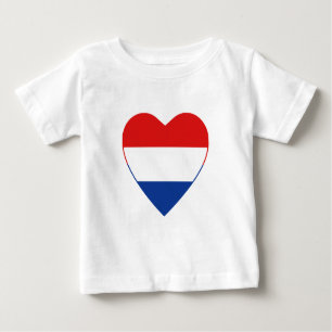 Netherlands Flag Heart T-Shirt