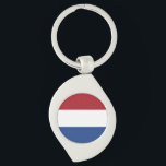 Netherlands Flag Key Ring<br><div class="desc">Patriotic flag of Netherlands.</div>