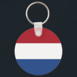Netherlands Flag Key Ring<br><div class="desc">Patriotic flag of Netherlands.</div>