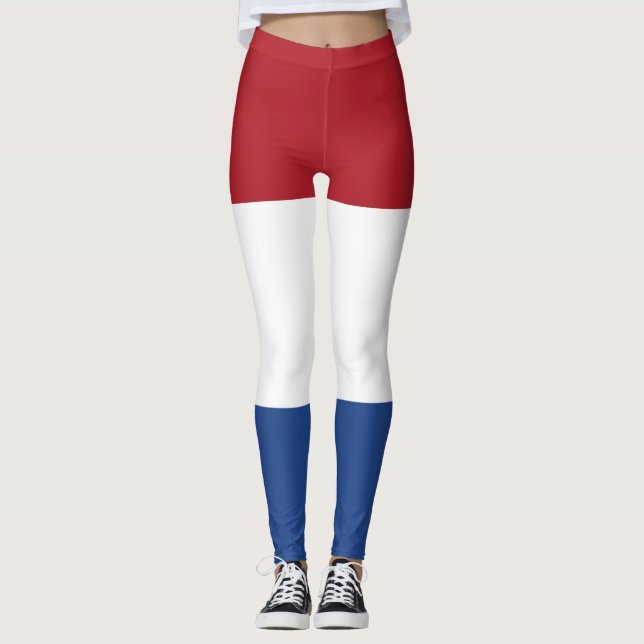 Netherlands Flag Leggings (Front)